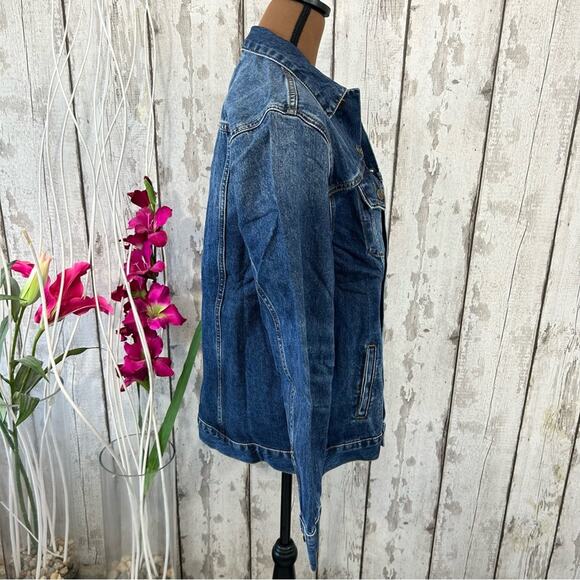 Free People x Sandrine Rose - NWT Tres Cool Oversized Denim Jacket - Picture 7 of 10